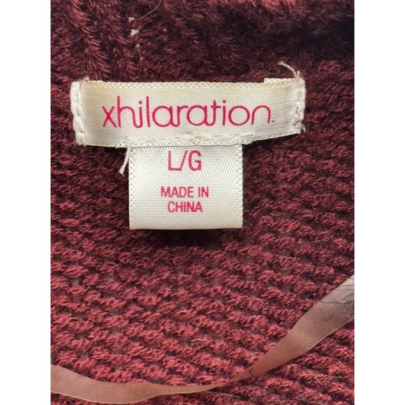 Xhilaration womens Large Faux Fur Burgundy Vest Acrylic & Polyester Blend - Picture 7 of 9